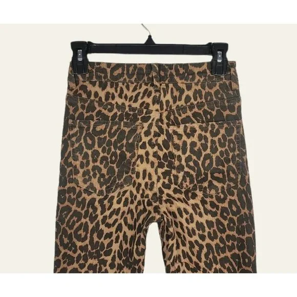 🌞NWT ZARA Leopard Print Hi-Rise Skinny Jeans Animal print-0327 / 221 / 051 - Picture 8 of 12